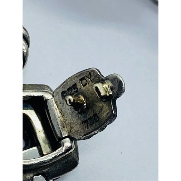 David Yurman Citrine Stones Albion Cable Bracelet Sterling 18K - Picture 12 of 13